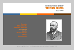 Web Františka Bartoše - screenshot domovské stránky